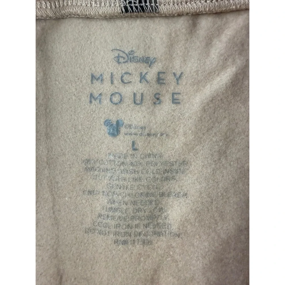 Disney Mickey Mouse Tan Checkered Drawstring Skirt Kids Large